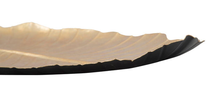 Glam fad i guldfarve, metal – 23x2x35 cm