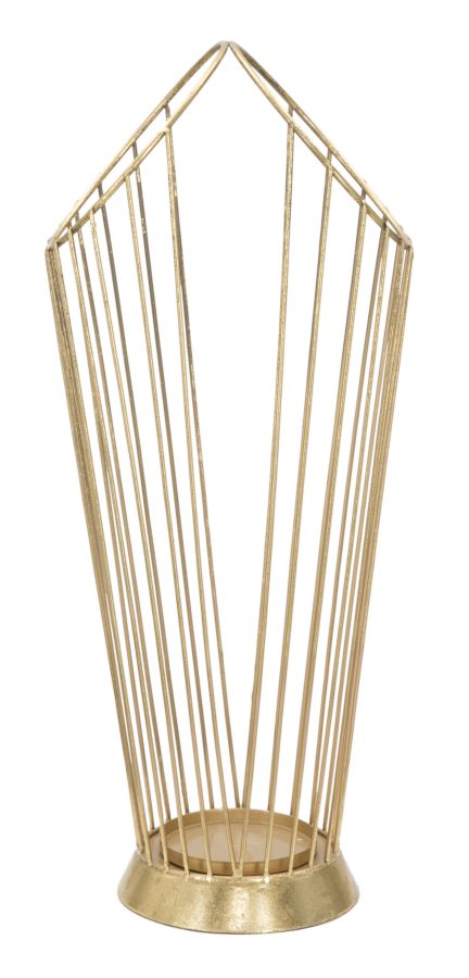 Glam paraplystativ i guldfarve, metal – 25x5x18 5x60 cm