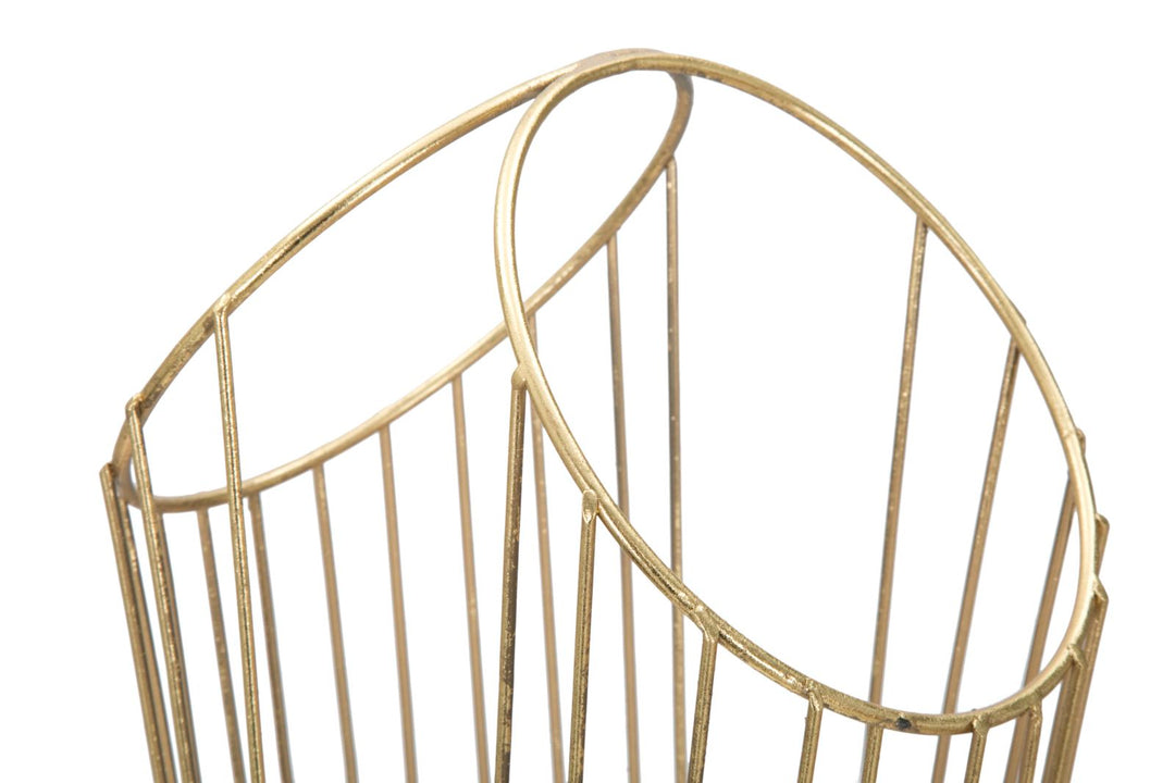 Glam paraplystativ i guldfarve, metal – 25x5x18 5x60 cm