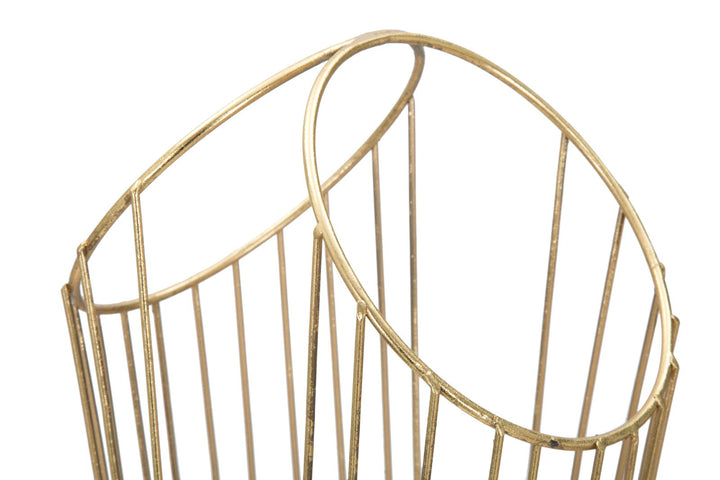 Glam paraplystativ i guldfarve, metal – 25x5x18 5x60 cm