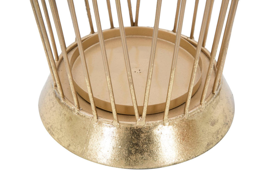Glam paraplystativ i guldfarve, metal – 25x5x18 5x60 cm