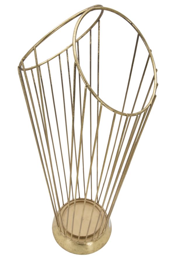 Glam paraplystativ i guldfarve, metal – 25x5x18 5x60 cm