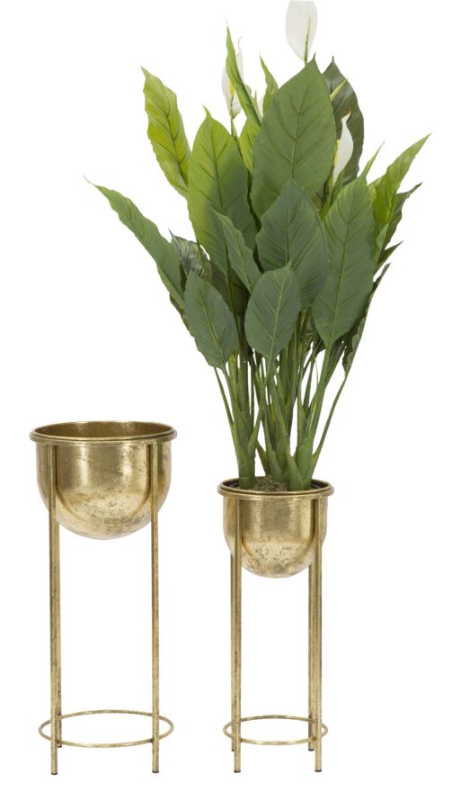 Glam plantestativer, guldfarve, metal – 27x62 21x5x52 cm