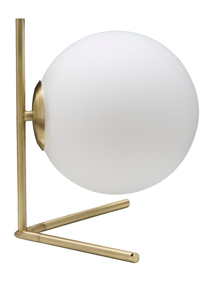 Glam lampe i guldfarve, jern ang glas – 25x25x27 cm