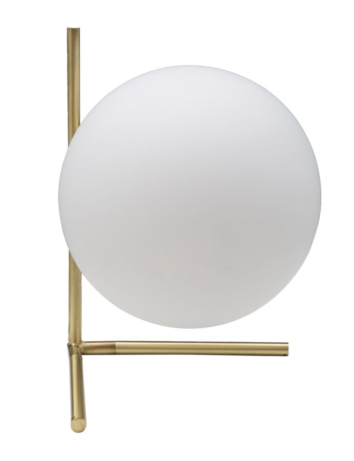 Glam lampe i guldfarve, jern ang glas – 25x25x27 cm