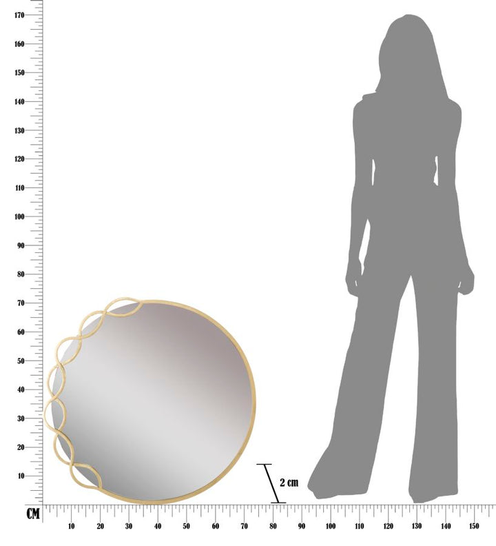 Glam spejl, glas og MDF – 73x5x2 cm