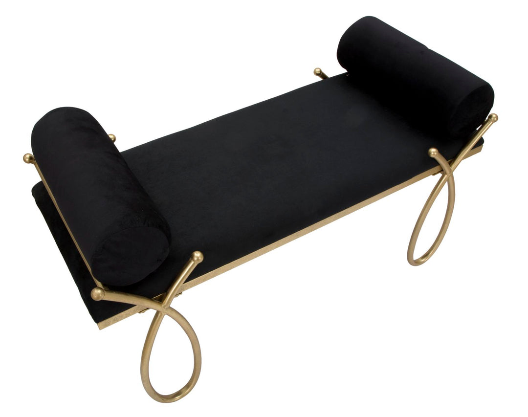 Glam entrébænk i jern, mdf og polyester – 112x5x49 cm