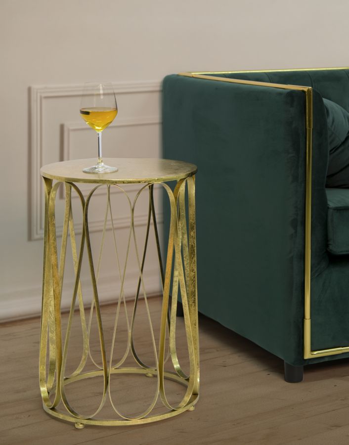 Glam bord i jern, guldfarvet – 37x58 cm