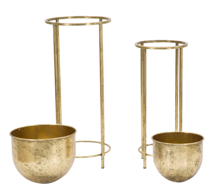 Glam plantestativer, guldfarve, metal – 27x62 21x5x52 cm