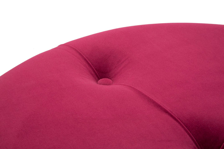 Glam taburet i træ, skum og polyester – 71x41 55x33 cm