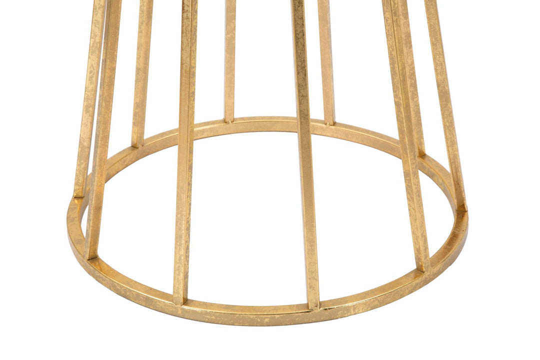 Glam sidebord, guldfarvet, metal – 38x100 cm