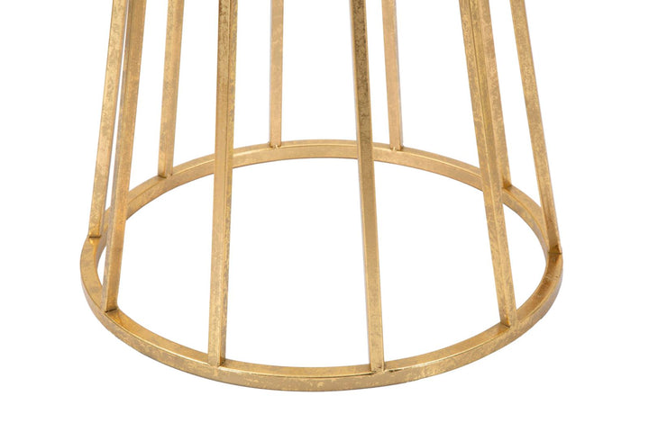 Glam sidebord, guldfarvet, metal – 38x100 cm