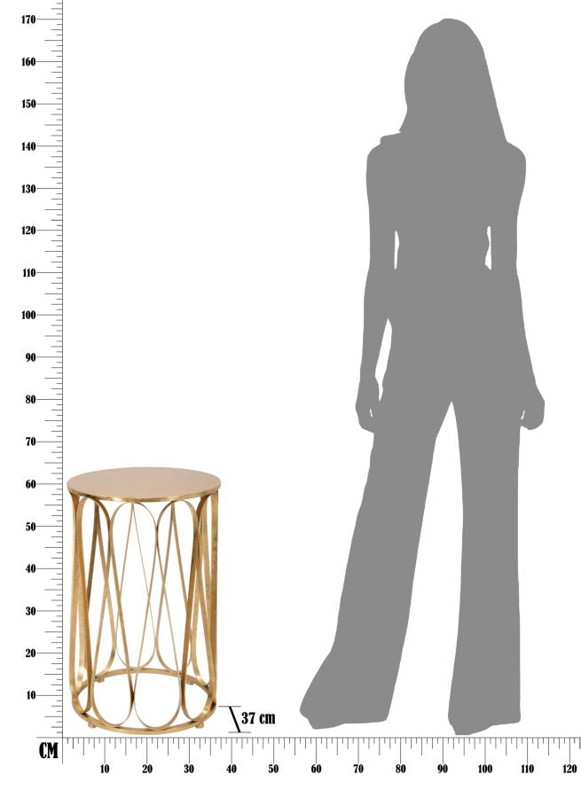 Glam bord i jern, guldfarvet – 37x58 cm