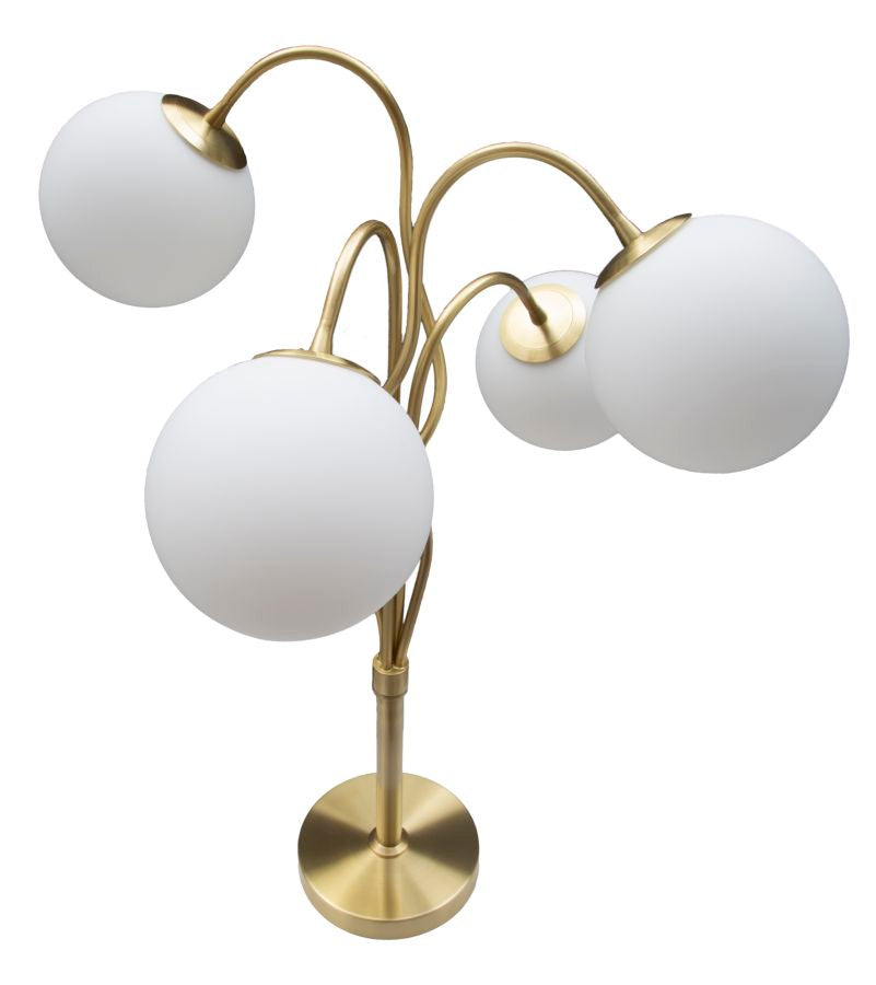 Glam lampe i guldfarve, jern ang glas – 53x74 cm