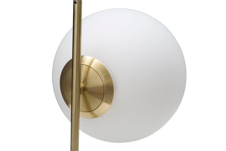 Glam lampe i guldfarve, jern ang glas – 25x25x27 cm
