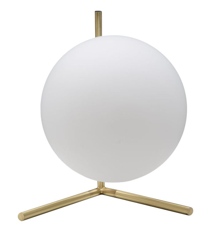 Glam lampe i guldfarve, jern ang glas – 25x25x27 cm