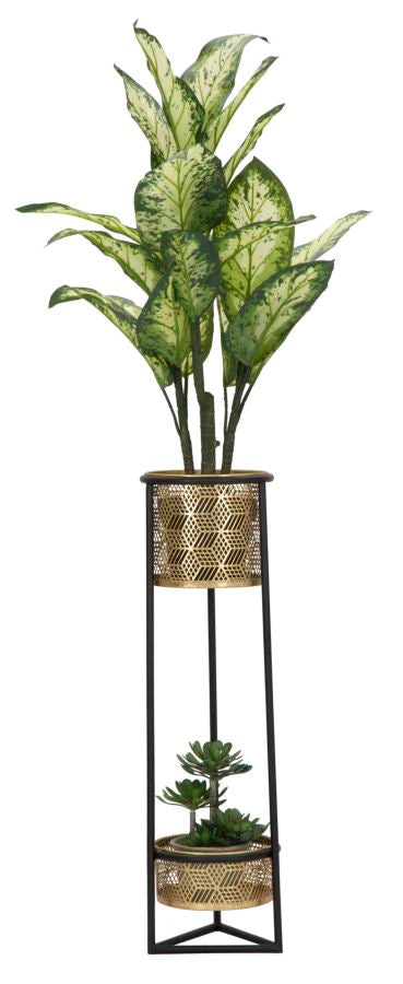 Glam plantestativ i guldfarve, jern – 23x80 cm