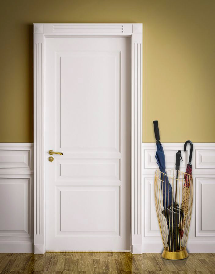 Glam paraplystativer i guldfarve, metal – 28x69 cm