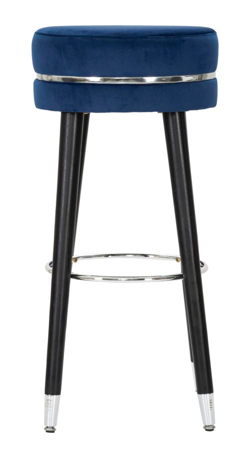 Glam barstol i fyrretræ, metal og polyester – 35x74 cm