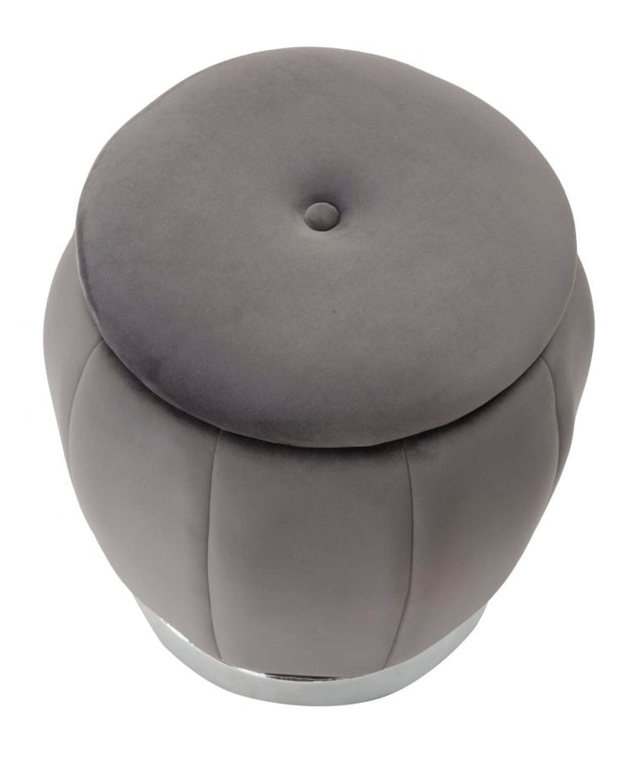 Glam taburet i fyrretræ og polyester – 43x43 cm
