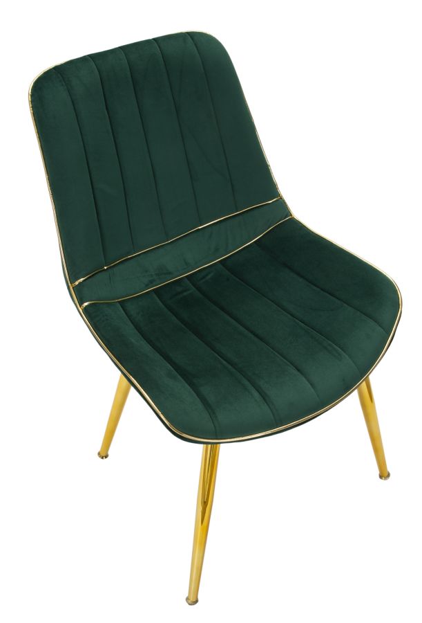 Glam stol i fyrretræ, metal and polyester – 51x59x79 cm
