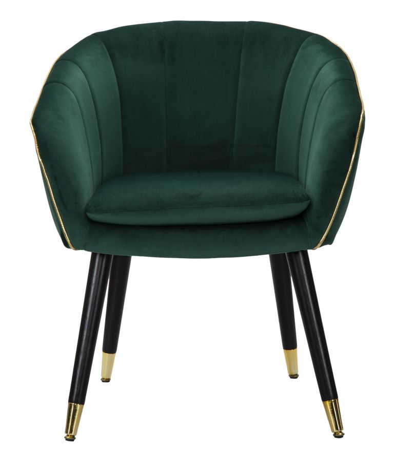 Glam stol i guldfarve af træ – 62x58x78 cm