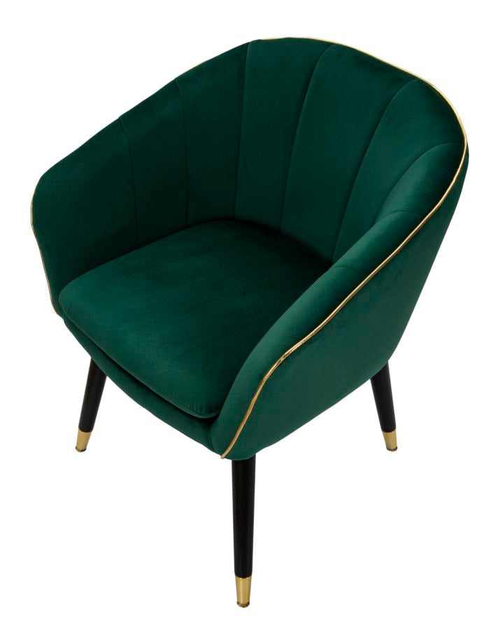 Glam stol i guldfarve af træ – 62x58x78 cm