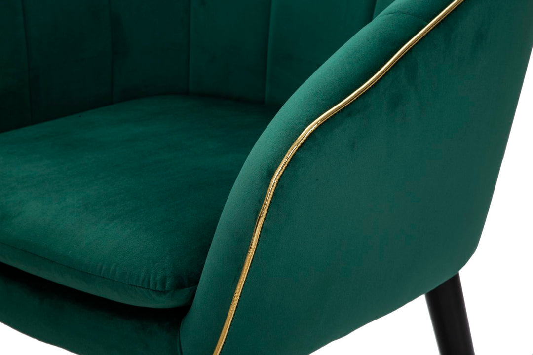 Glam stol i guldfarve af træ – 62x58x78 cm