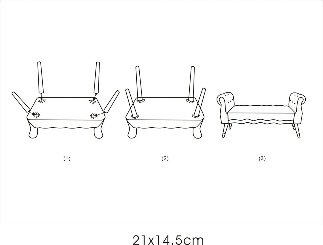 Glam entrébænk i træ – 120x40x60 cm