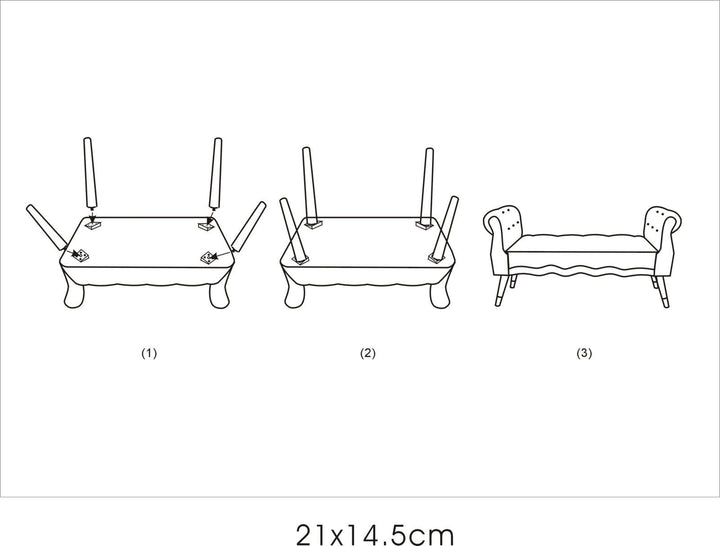 Glam entrébænk i træ – 120x40x60 cm