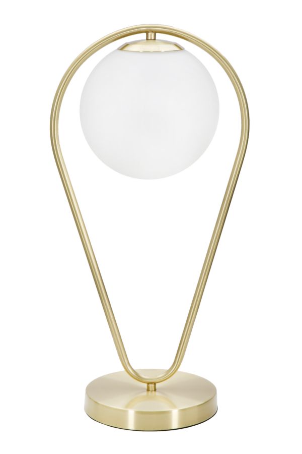 Glam bord i jern og glas – 25x18x50 cm