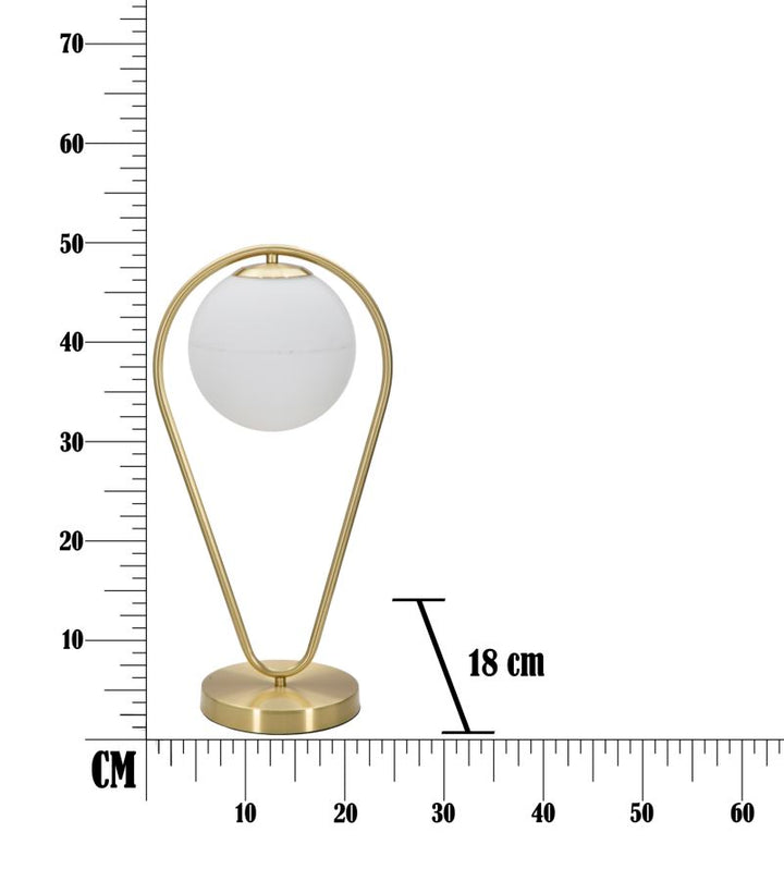 Glam bord i jern og glas – 25x18x50 cm