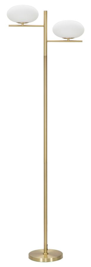 Glam lampe i guldfarve, jern og glas – 51x24x180 cm