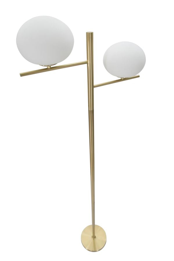 Glam lampe i guldfarve, jern og glas – 51x24x180 cm