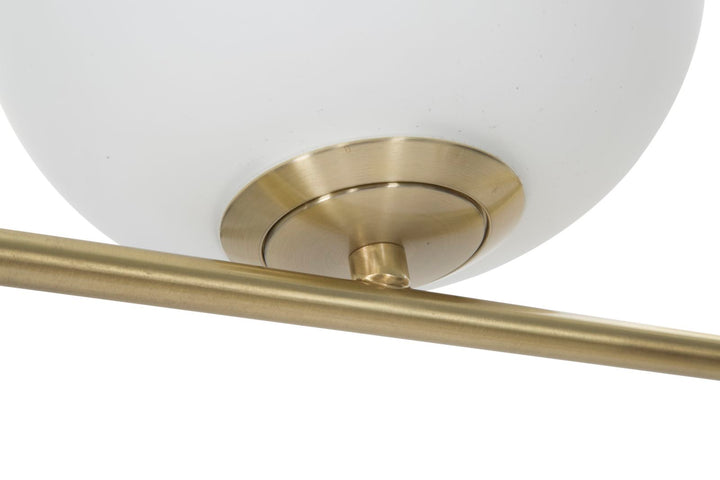 Glam lampe i guldfarve, jern og glas – 51x24x180 cm