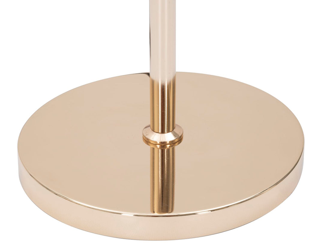 Glam gulvlampe i pink og guldfarve, metal, pvc og stof – 40x168x5 cm