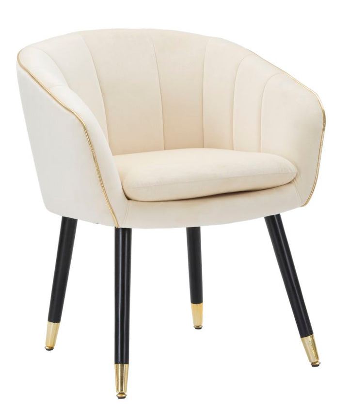 Glam stol i fyrretræ, plast, skum og polyester – – 62x58x78 cm