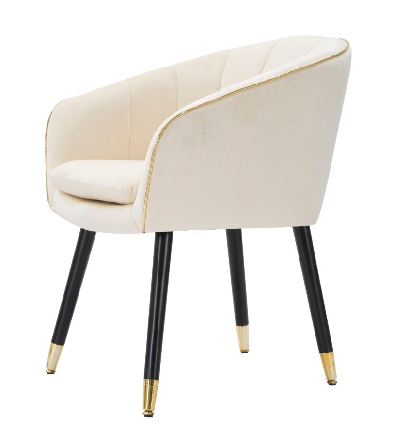 Glam stol i fyrretræ, plast, skum og polyester – – 62x58x78 cm