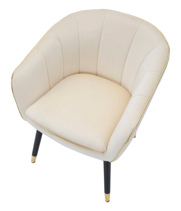 Glam stol i fyrretræ, plast, skum og polyester – – 62x58x78 cm