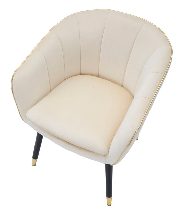Glam stol i fyrretræ, plast, skum og polyester – – 62x58x78 cm