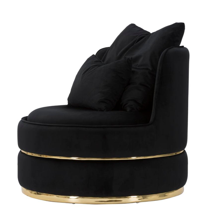 Glam stol i fyrretræ, plast, skum og polyester – 84x72 cm