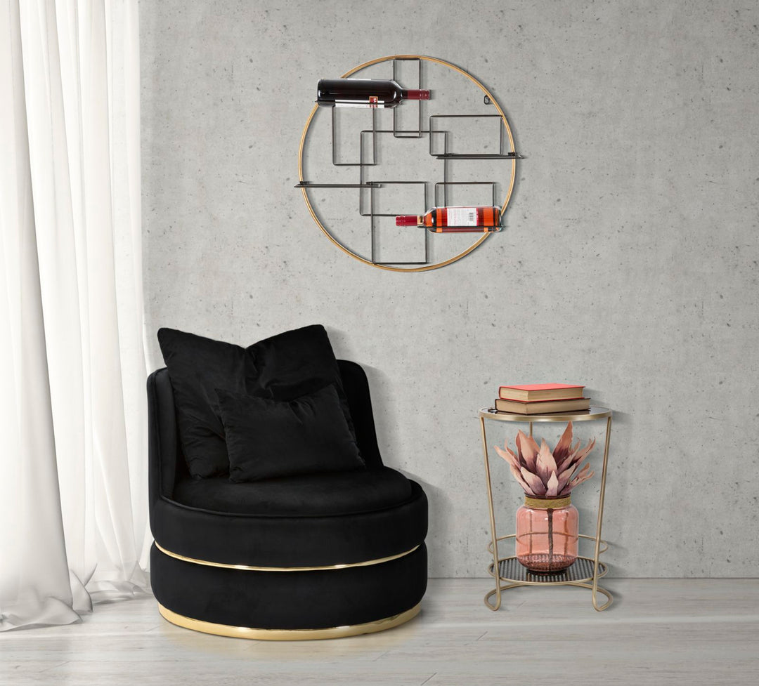 Glam stol i fyrretræ, plast, skum og polyester – 84x72 cm