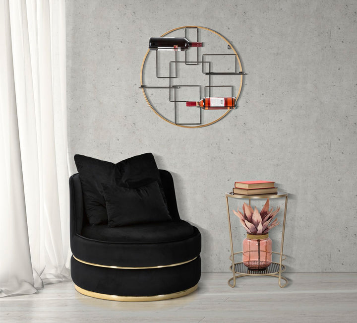 Glam stol i fyrretræ, plast, skum og polyester – 84x72 cm