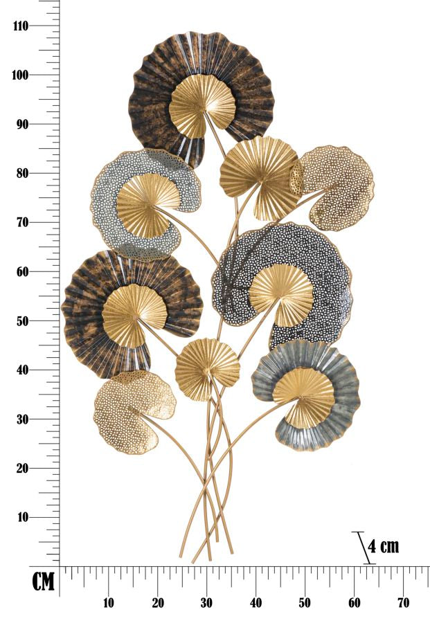 Glam vægpanel/dekoration i metal – 63x5x4 109x5 cm