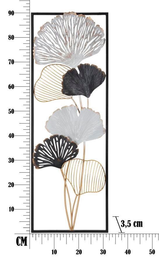 Glam vægpanel/dekoration i metal  – 31x3x5 cm