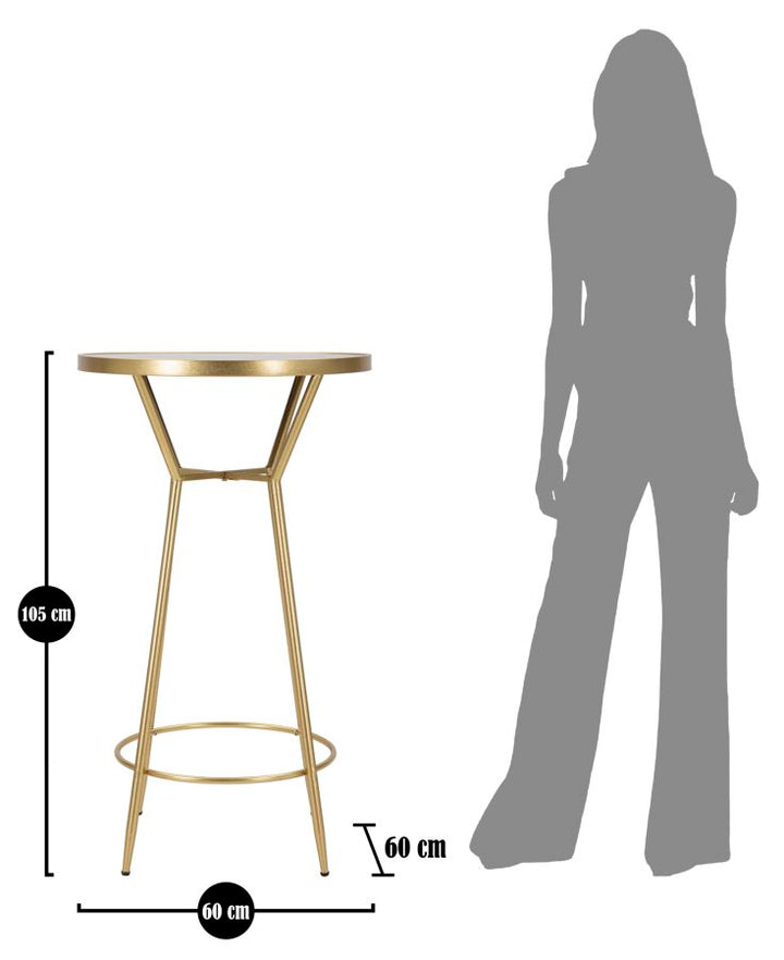 Glam barbord i jern og MDF – 60x105 cm