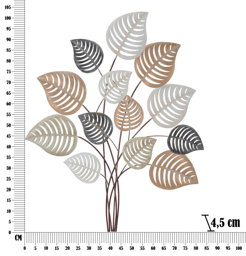Glam vægpanel dekoration i metal  – 81x5x100 cm
