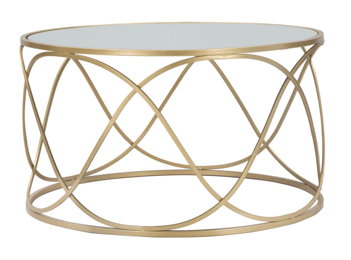 Glam bord i guldfarve, metal, glas og mdf – 70x40 cm