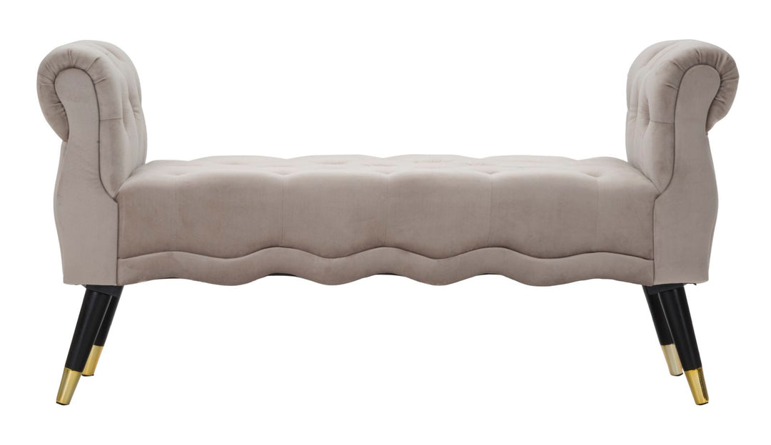 Glam bænk i fyrretræ, metal and polyester – 120x40x60 cm