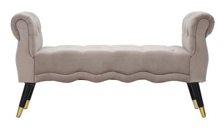 Glam bænk i fyrretræ, metal and polyester – 120x40x60 cm